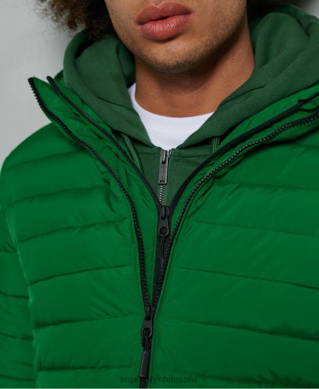 hombres Superdry verde chamarra fuji con capucha 2R68Z4752