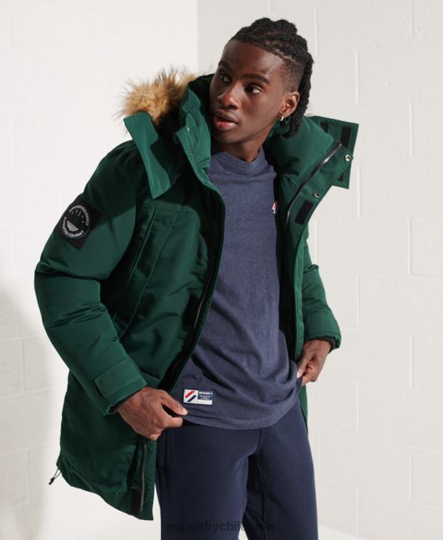 hombres Superdry verde chamarra parka Everest 2R68Z4588