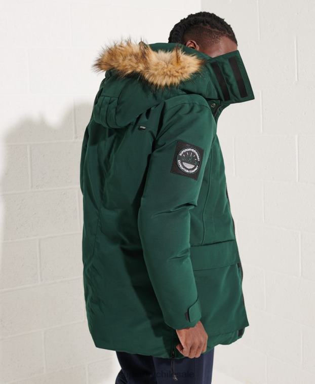hombres Superdry verde chamarra parka Everest 2R68Z4588