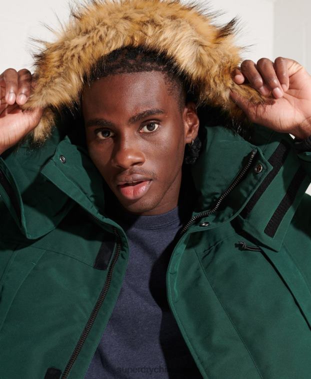 hombres Superdry verde chamarra parka Everest 2R68Z4588
