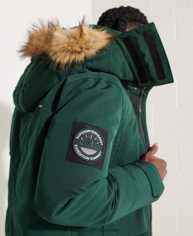 hombres Superdry verde chamarra parka Everest 2R68Z4588