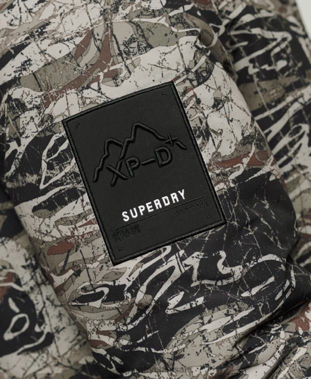 hombres Superdry verde chamarra parka Everest con capucha de piel sintética 2R68Z4547