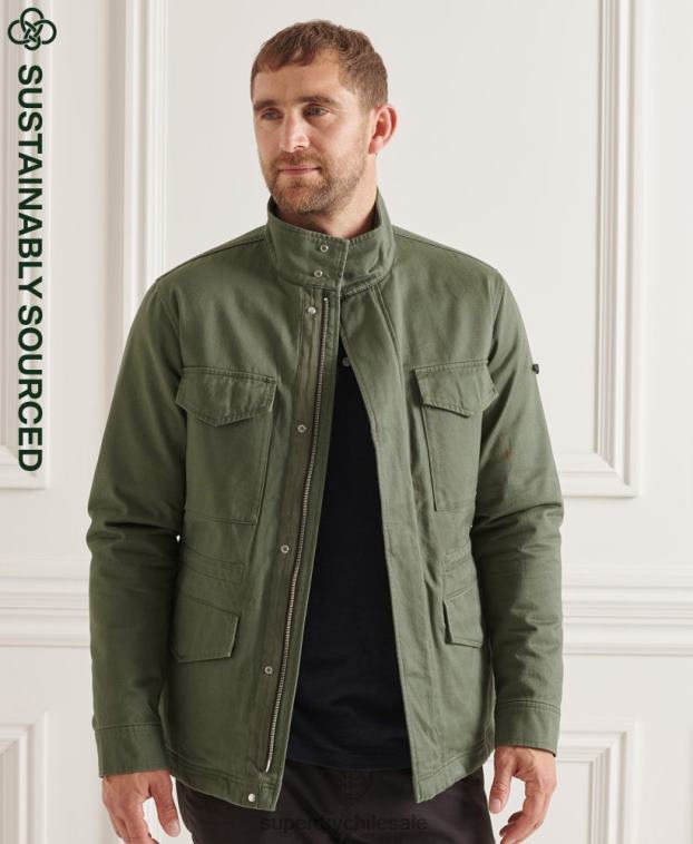 hombres Superdry verde chaqueta 3 en 1 m65 2R68Z4606