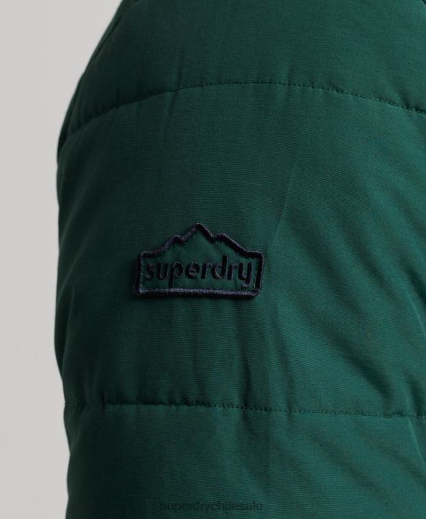 hombres Superdry verde chaqueta acolchada de montaña 2R68Z4516