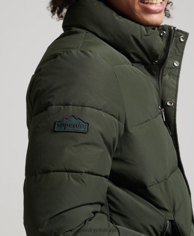 hombres Superdry verde chaqueta acolchada retro 2R68Z4566