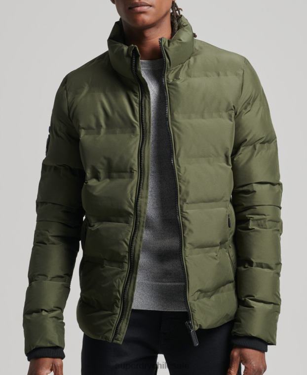 hombres Superdry verde chaqueta acolchada ultimate radar 2R68Z4595