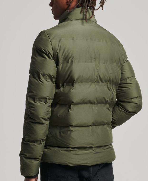 hombres Superdry verde chaqueta acolchada ultimate radar 2R68Z4595