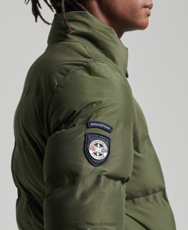 hombres Superdry verde chaqueta acolchada ultimate radar 2R68Z4595