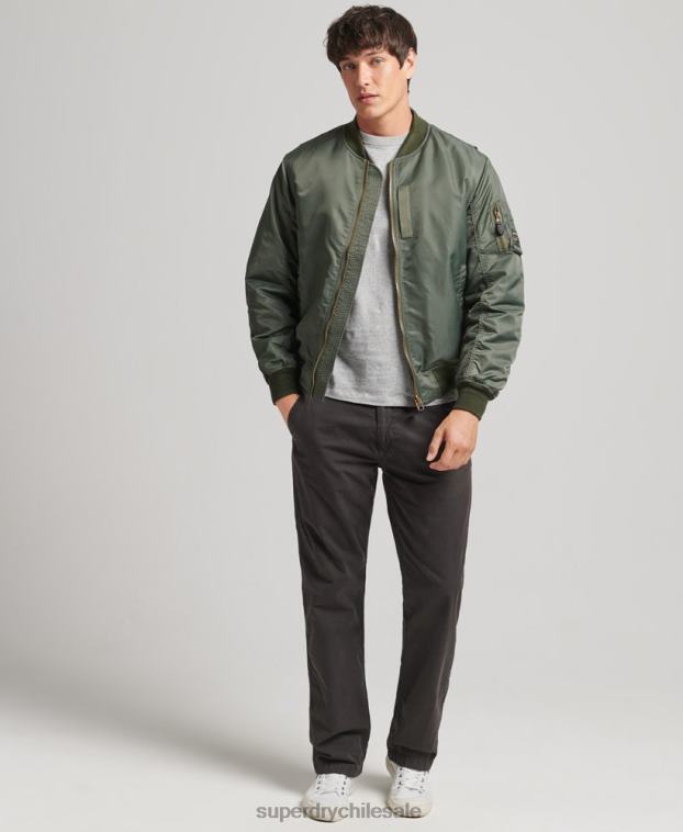 hombres Superdry verde chaqueta bomber ma1 vintage 2R68Z4656