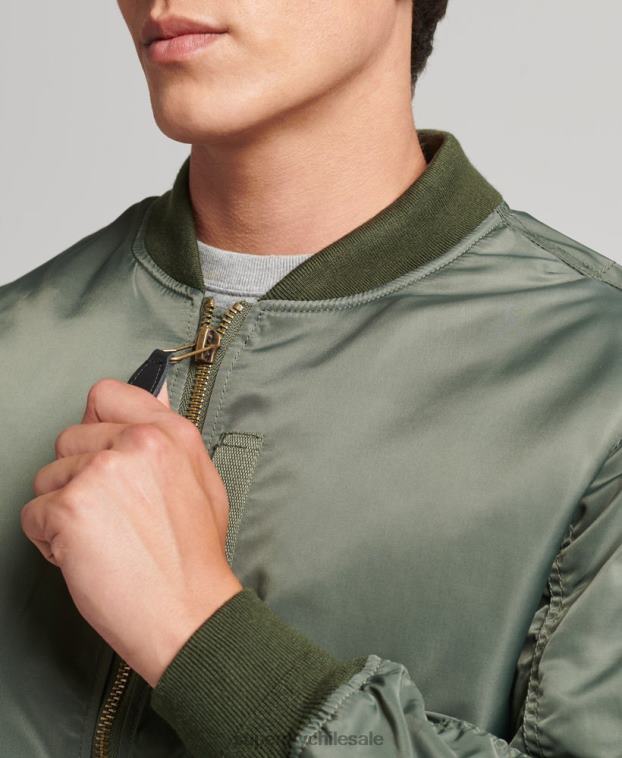 hombres Superdry verde chaqueta bomber ma1 vintage 2R68Z4656