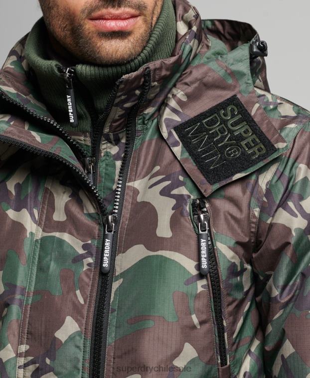 hombres Superdry verde chaqueta cortavientos mountain sd 2R68Z1015