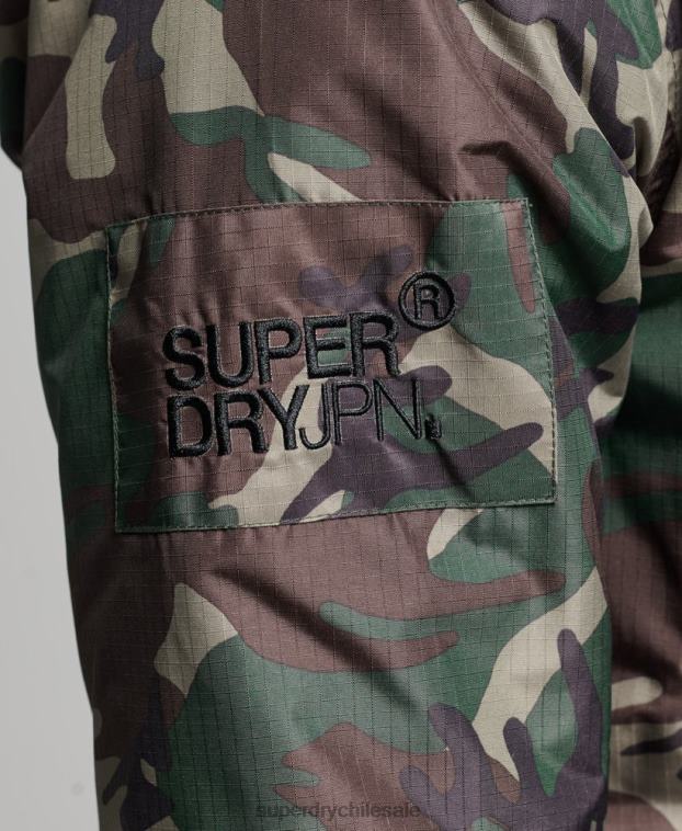 hombres Superdry verde chaqueta cortavientos mountain sd 2R68Z1015