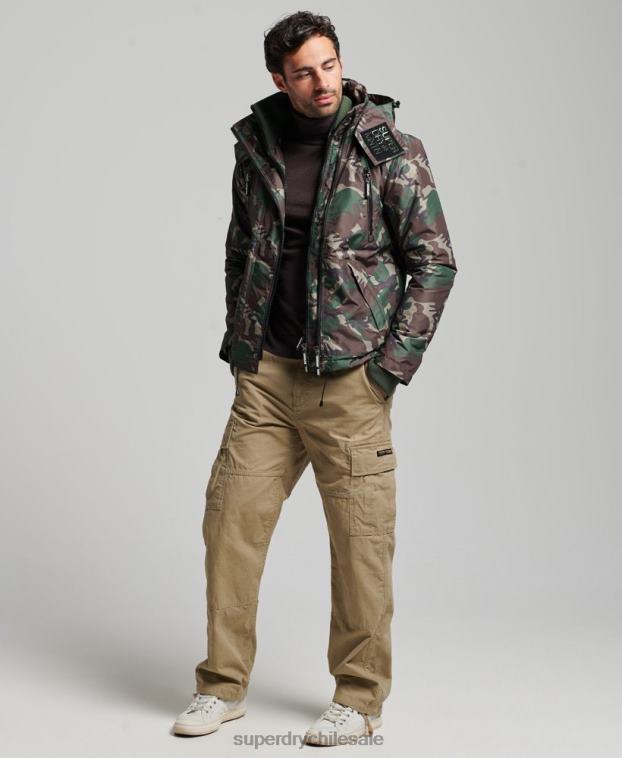 hombres Superdry verde chaqueta cortavientos mountain sd 2R68Z1015