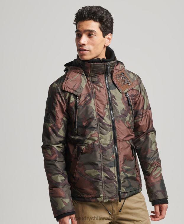 hombres Superdry verde chaqueta cortavientos mountain sd 2R68Z1075