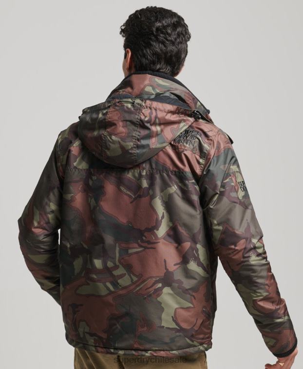 hombres Superdry verde chaqueta cortavientos mountain sd 2R68Z1075
