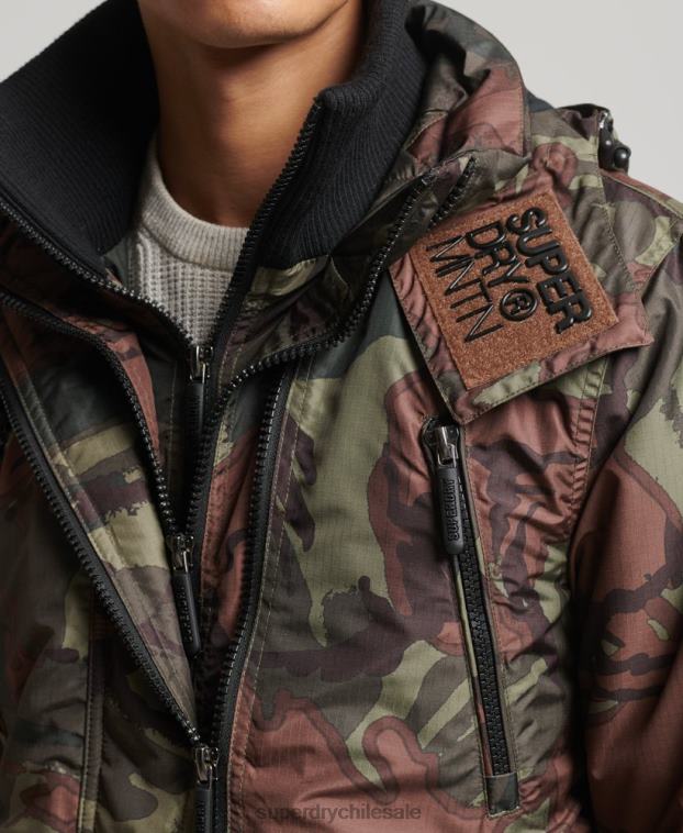 hombres Superdry verde chaqueta cortavientos mountain sd 2R68Z1075