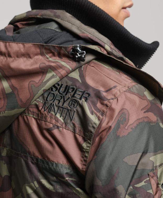 hombres Superdry verde chaqueta cortavientos mountain sd 2R68Z1075
