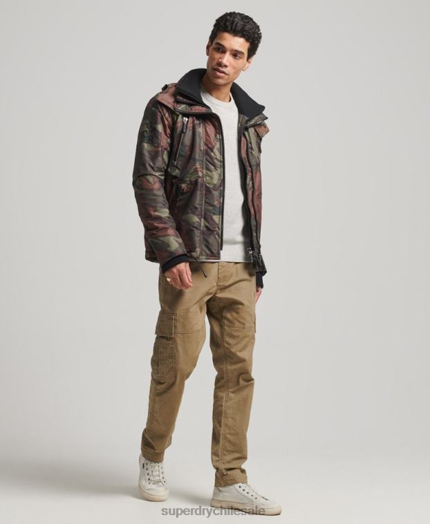 hombres Superdry verde chaqueta cortavientos mountain sd 2R68Z1075