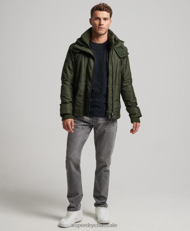 hombres Superdry verde chaqueta cortavientos mountain sd 2R68Z950