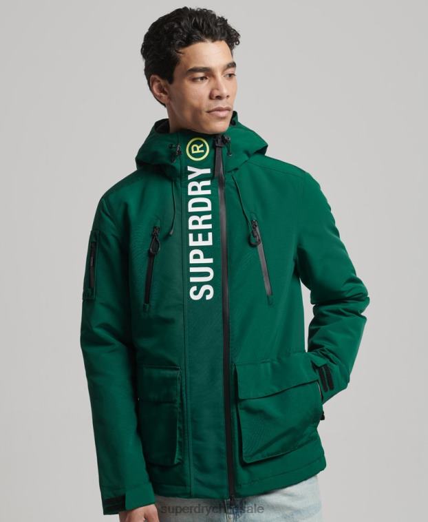hombres Superdry verde chaqueta cortavientos ultimate sd 2R68Z930