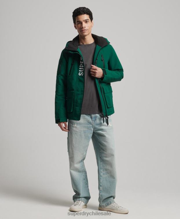 hombres Superdry verde chaqueta cortavientos ultimate sd 2R68Z930