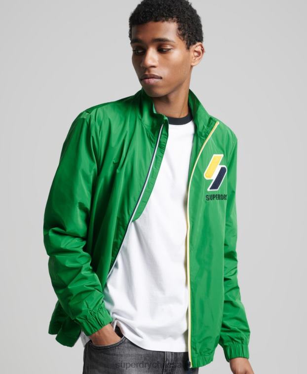 hombres Superdry verde chaqueta de chándal 2R68Z4616