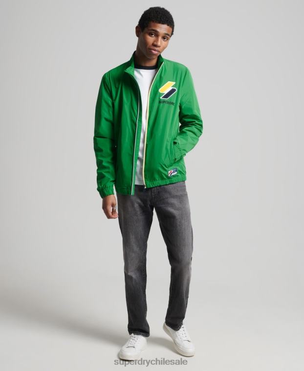 hombres Superdry verde chaqueta de chándal 2R68Z4616