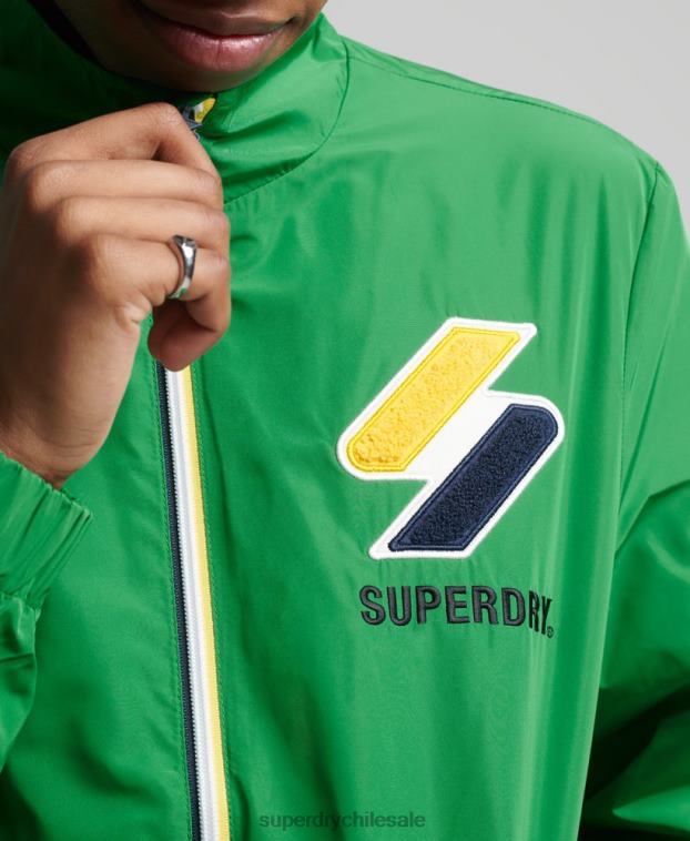 hombres Superdry verde chaqueta de chándal 2R68Z4616