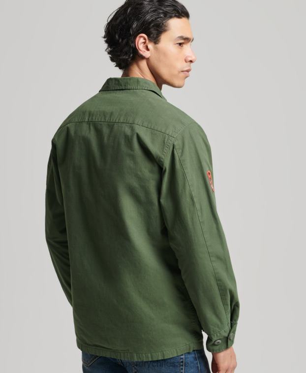 hombres Superdry verde chaqueta de combate tropical 2R68Z4702