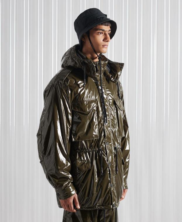 hombres Superdry verde chaqueta de edición limitada sdx m65 de alto brillo 2R68Z4584