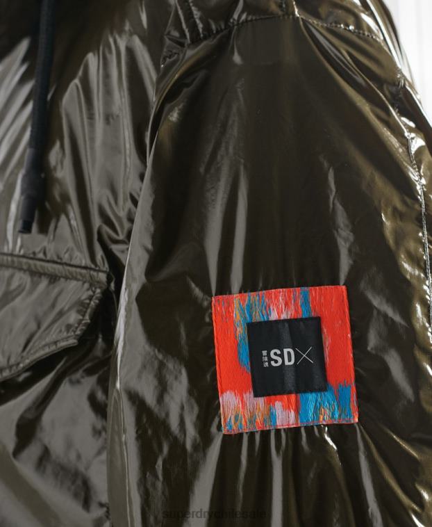 hombres Superdry verde chaqueta de edición limitada sdx m65 de alto brillo 2R68Z4584