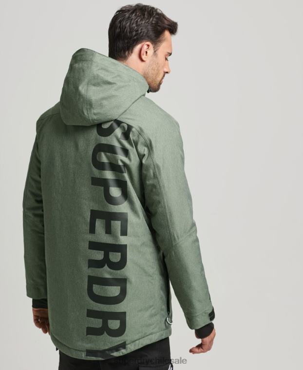 hombres Superdry verde chaqueta de freeride 2R68Z982