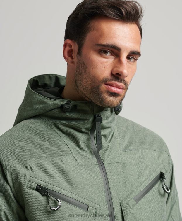 hombres Superdry verde chaqueta de freeride 2R68Z982
