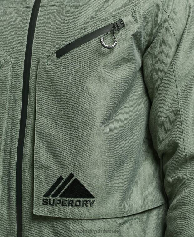 hombres Superdry verde chaqueta de freeride 2R68Z982