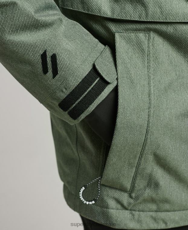 hombres Superdry verde chaqueta de freeride 2R68Z982