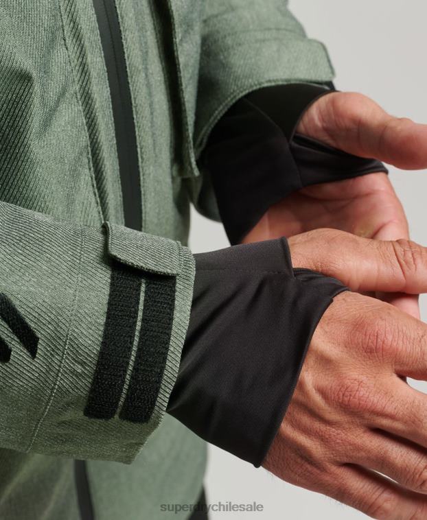 hombres Superdry verde chaqueta de freeride 2R68Z982