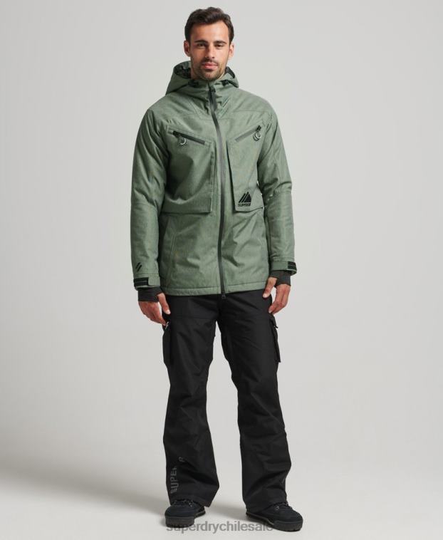 hombres Superdry verde chaqueta de freeride 2R68Z982