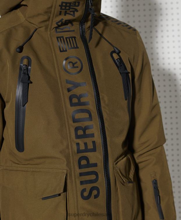 hombres Superdry verde chaqueta de rescate de montaña definitiva 2R68Z1401