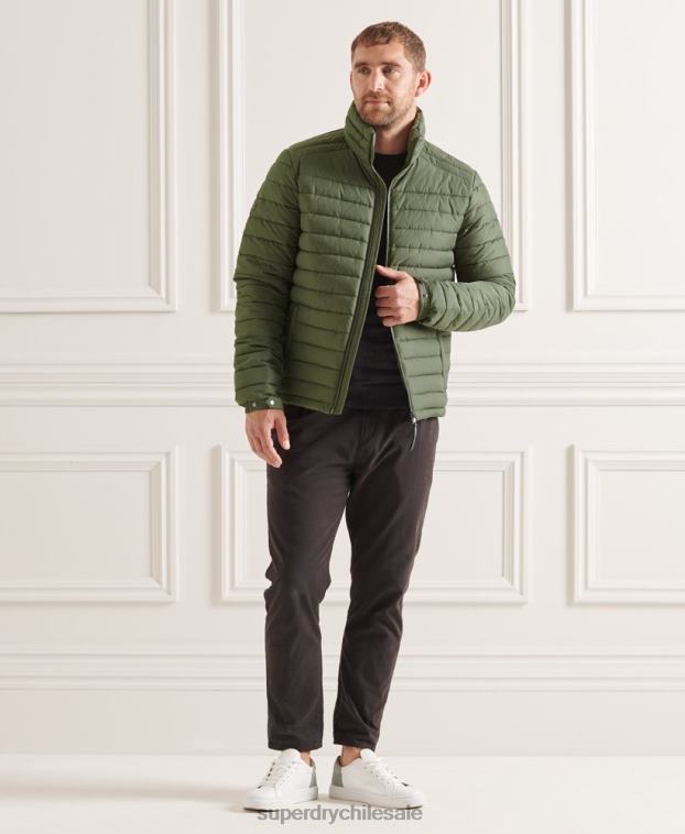 hombres Superdry verde chaqueta fuji sin capucha studios 2R68Z4678