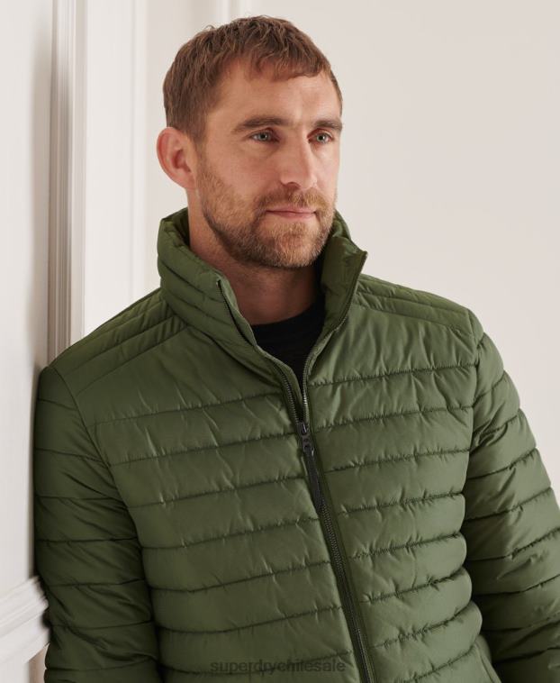 hombres Superdry verde chaqueta fuji sin capucha studios 2R68Z4678