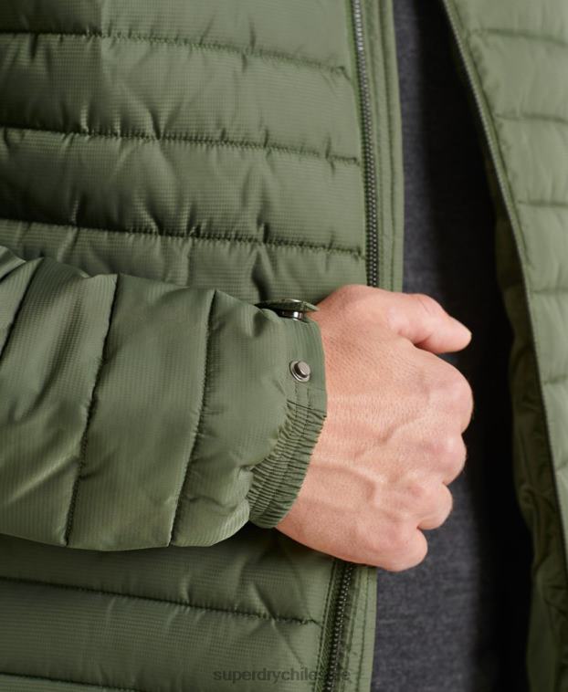 hombres Superdry verde chaqueta fuji sin capucha studios 2R68Z4678