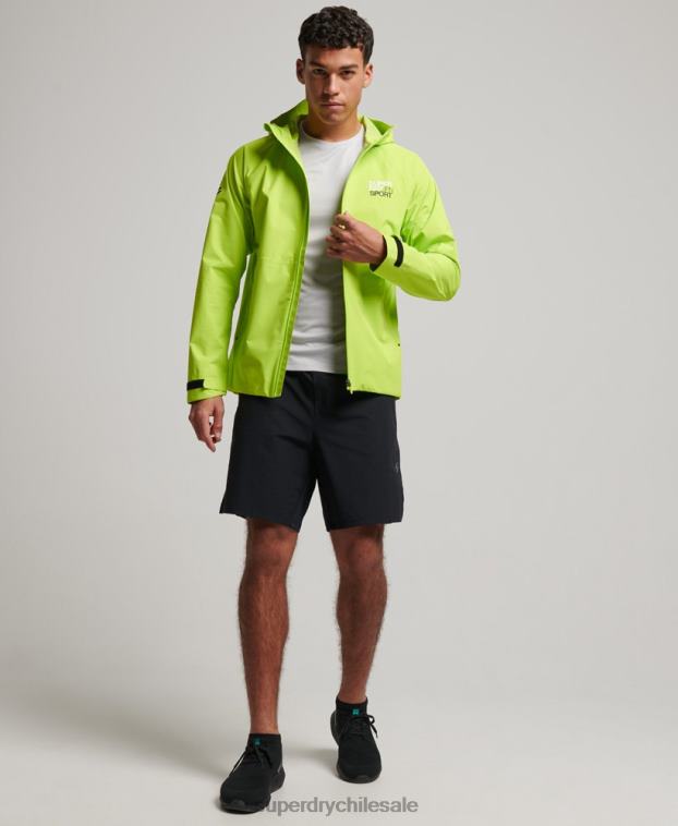 hombres Superdry verde chaqueta impermeable 2R68Z962