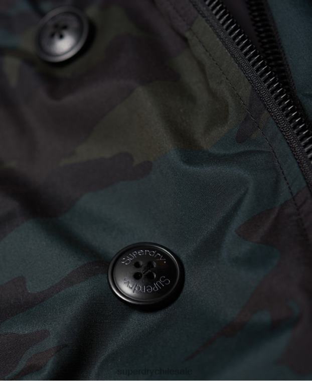 hombres Superdry verde chaqueta parka 2R68Z1134