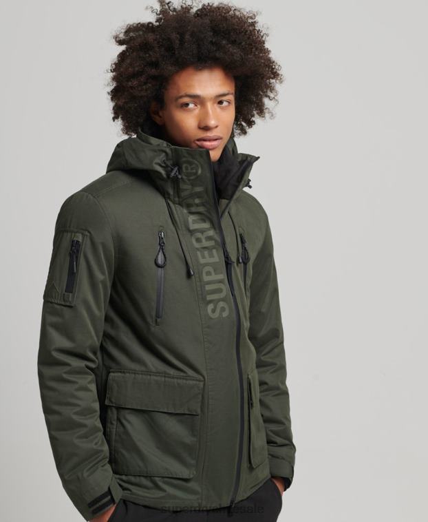 hombres Superdry verde cortavientos ultimate microfibra sd 2R68Z1094