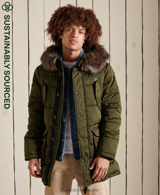 hombres Superdry verde parka chinook 2R68Z4538