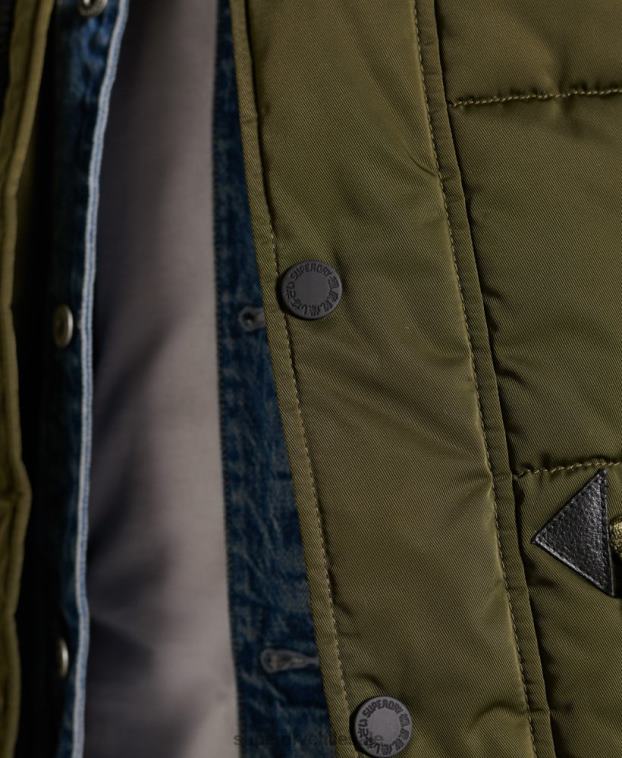 hombres Superdry verde parka chinook 2R68Z4538