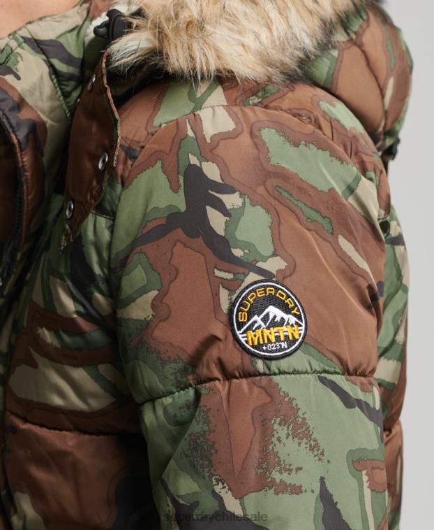 hombres Superdry verde parka de expedición sd 2R68Z4775