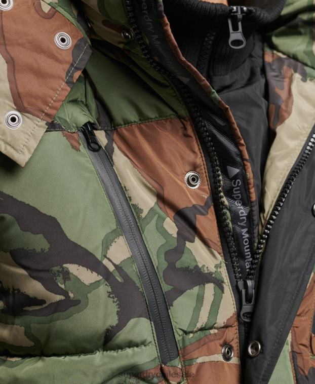 hombres Superdry verde parka de expedición sd 2R68Z4775