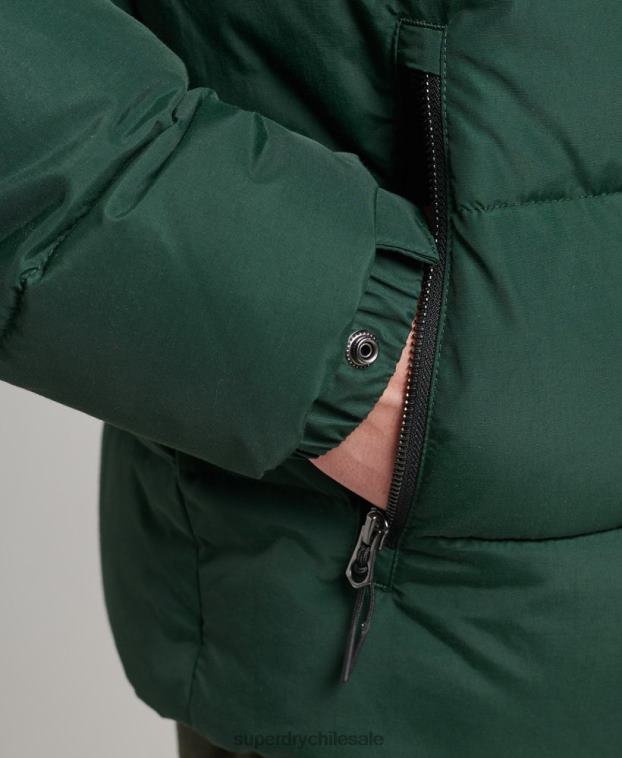 hombres Superdry verde puffer cb retro vintage 2R68Z4471