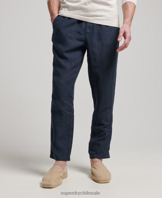 hombres Superdry Armada joggers de lino sobreteñido 2R68Z100